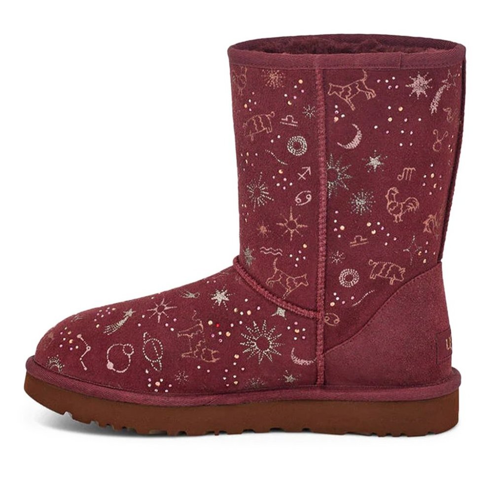 UGG Wild Grape Classic Zodiac Short Suede Boot NEW in Box - Picture 3 of 12